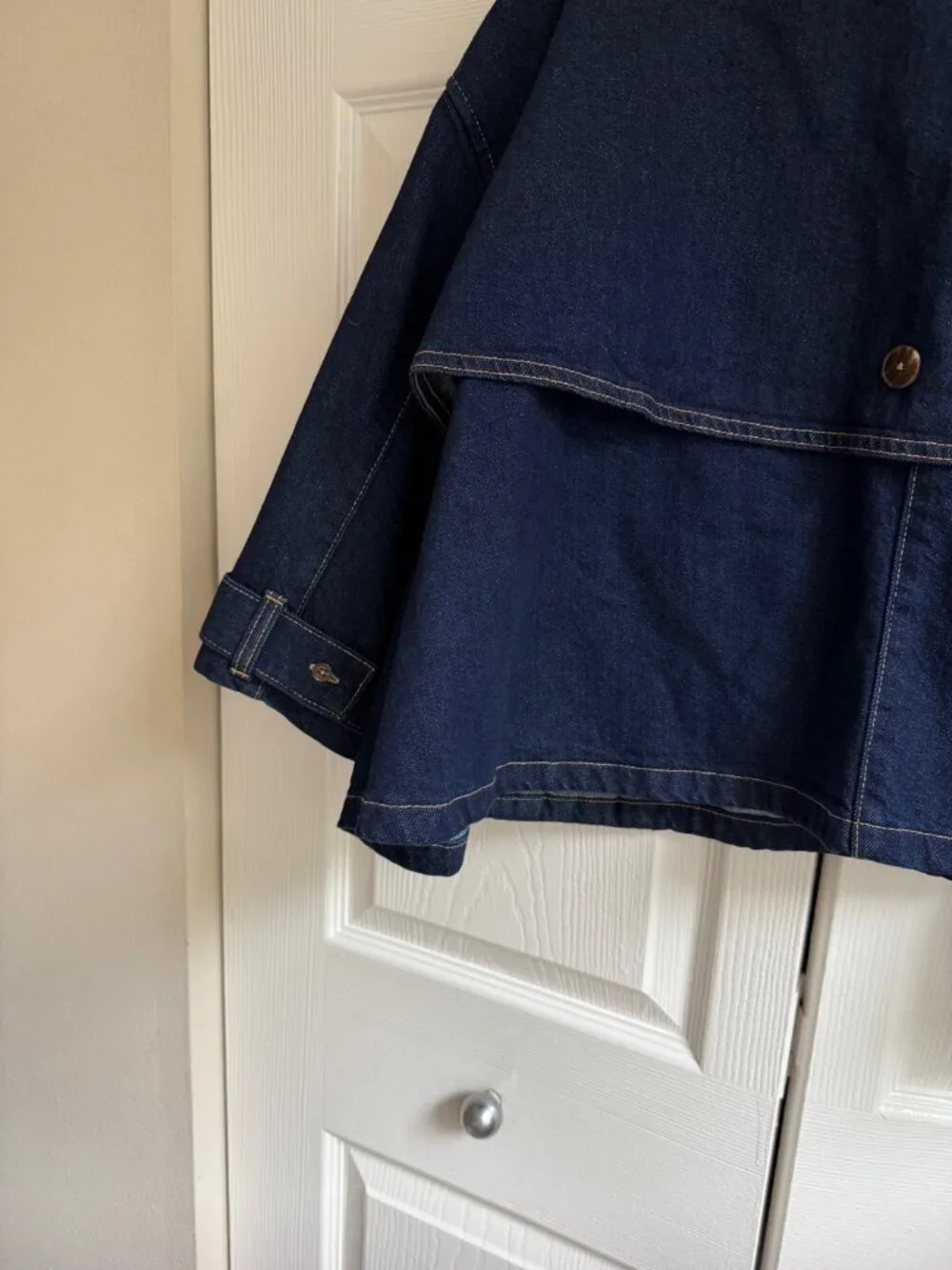 Cape-like denim jacket - Picture 11 of 13